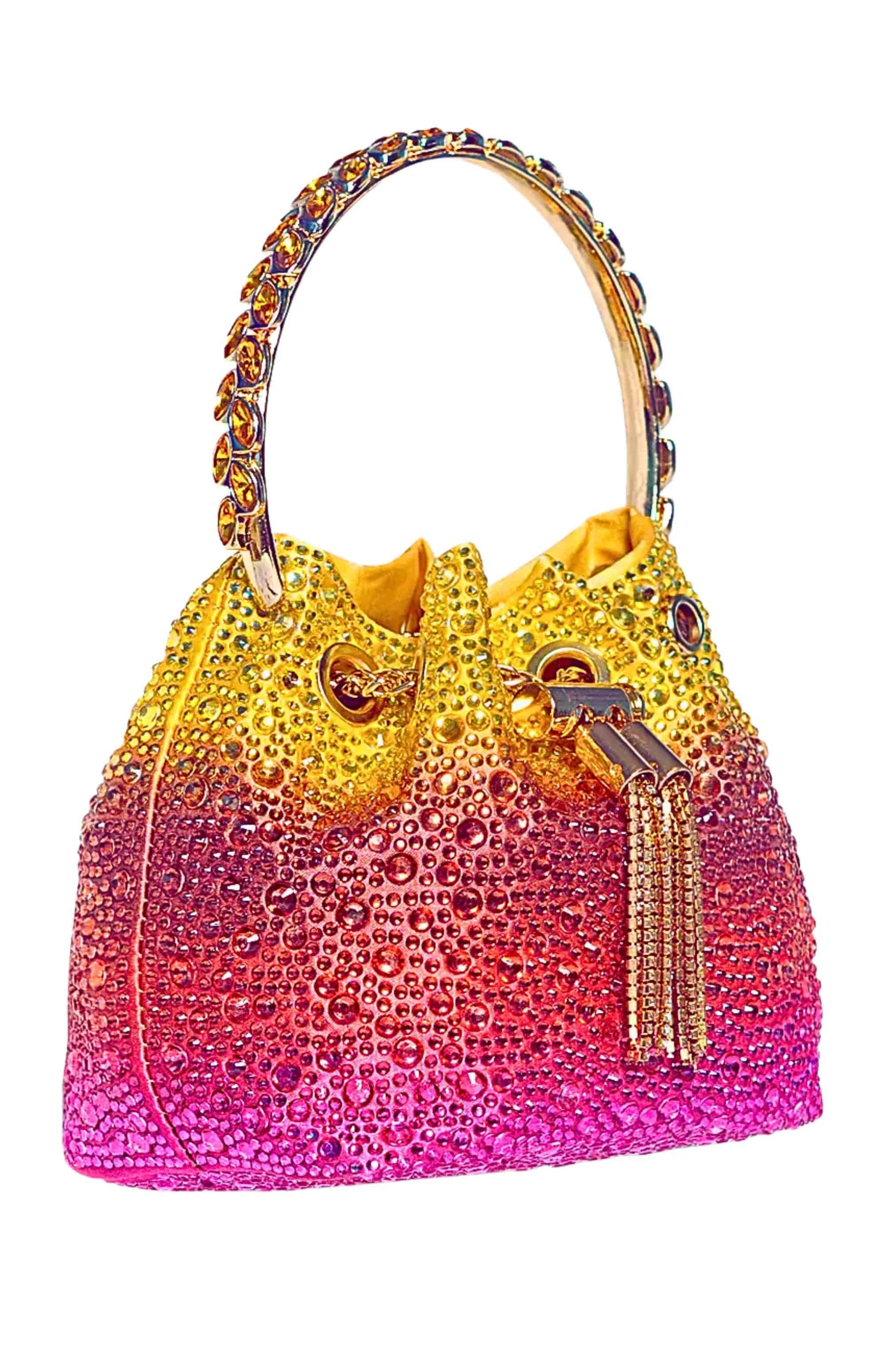 Santorini Sunset Crystal Top-Handle bag - Dapper Deluxe Fashion