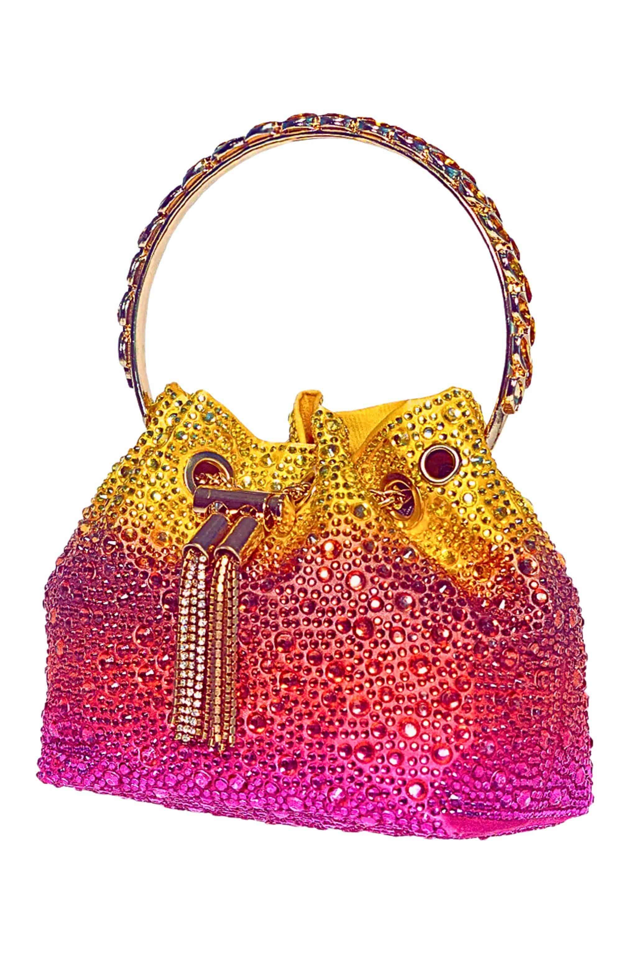 Santorini Sunset Crystal Top-Handle bag - Dapper Deluxe Fashion