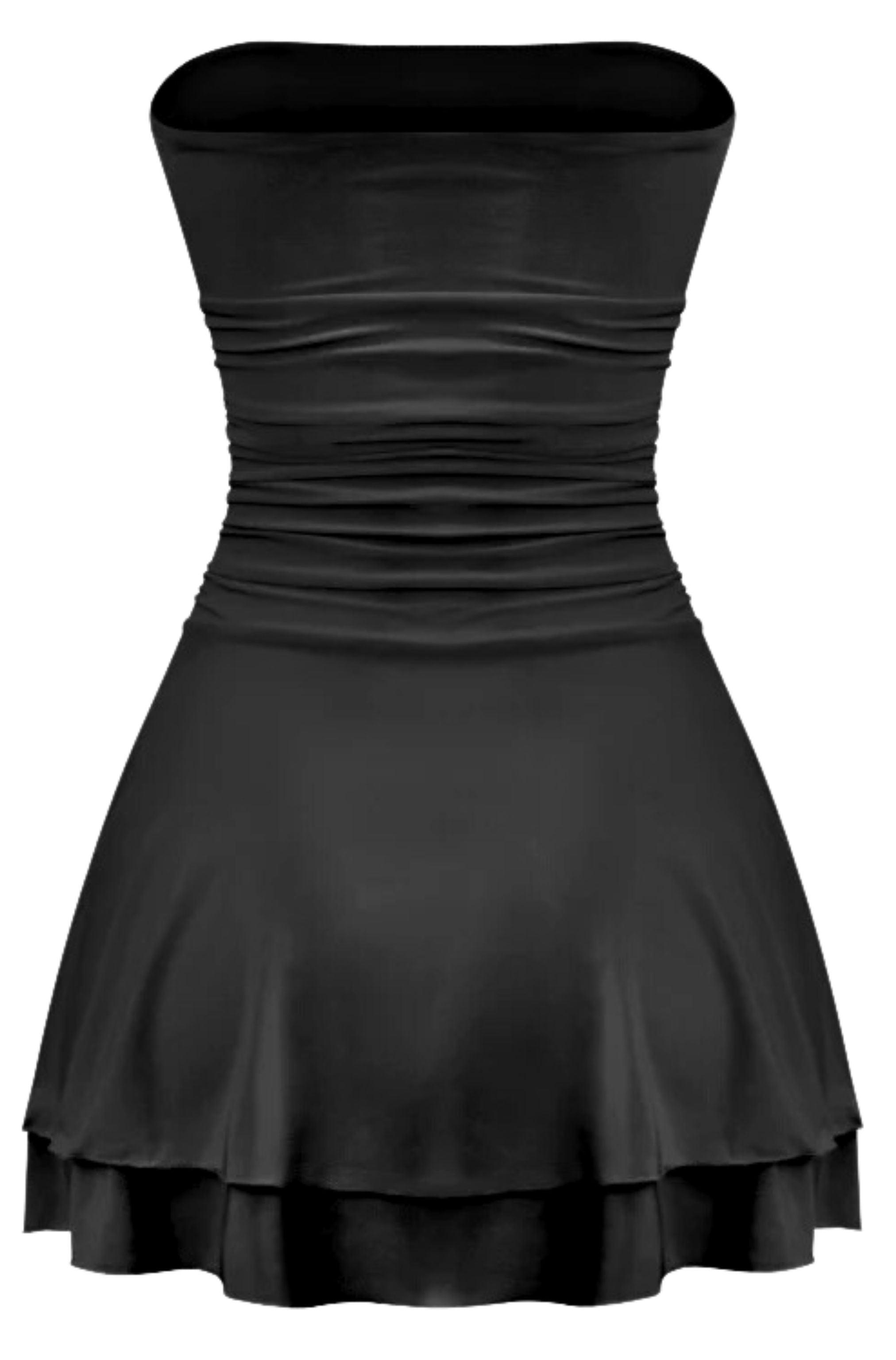 Snatched Gigi Ruched Layered Mini Dress - Dapper Deluxe Fashion