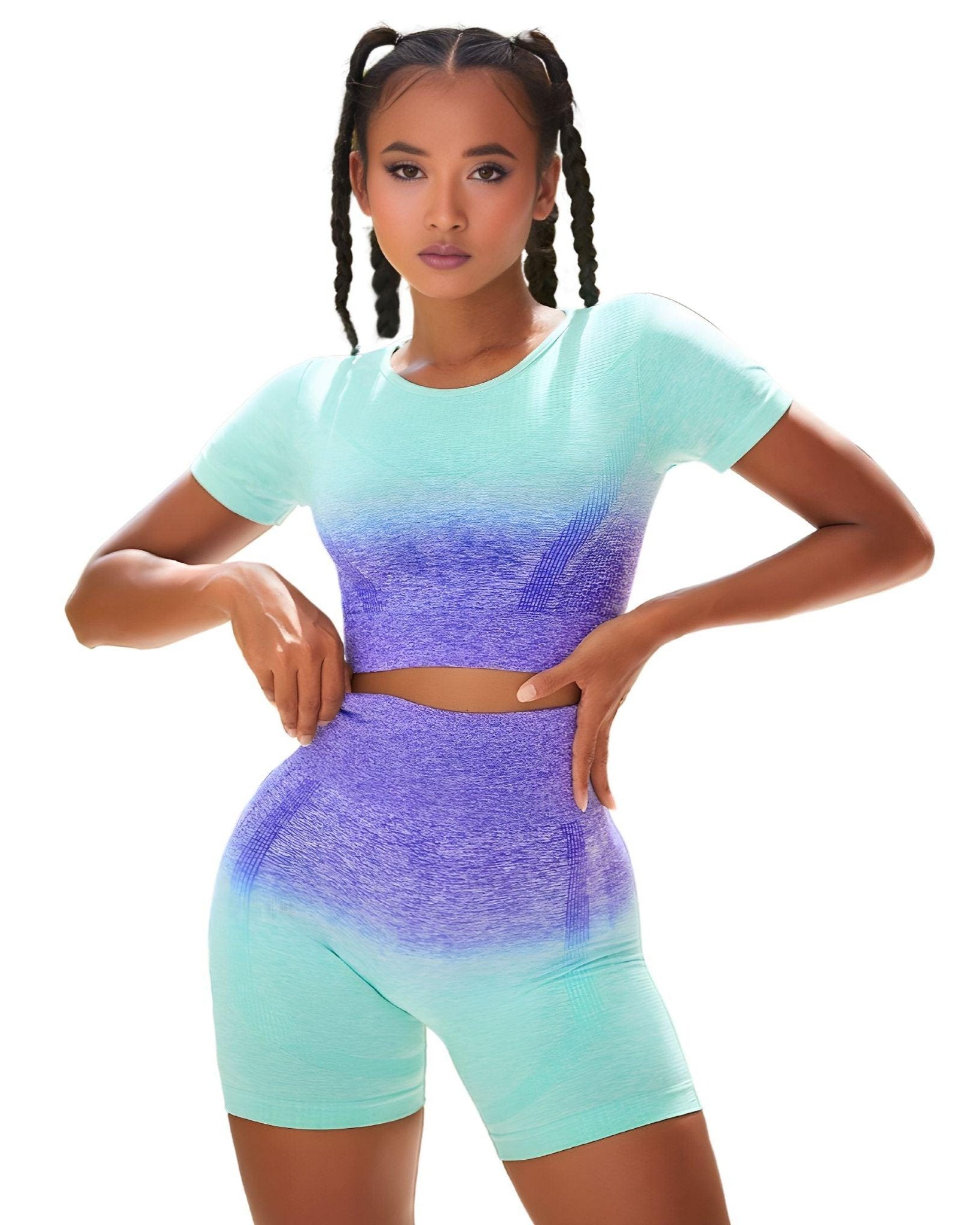 Velocity Vibes Active Top and Shorts Set - Dapper Deluxe Fashion