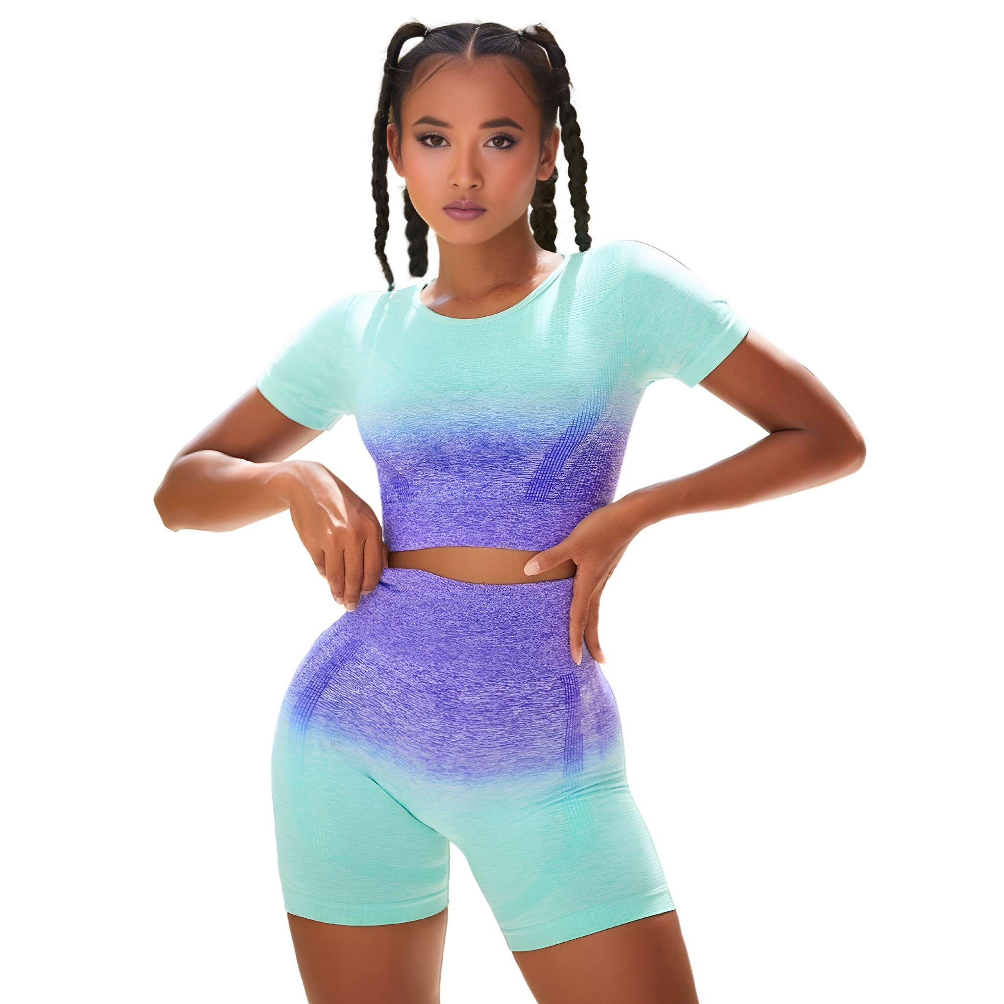 Velocity Vibes Active Top and Shorts Set - Dapper Deluxe Fashion