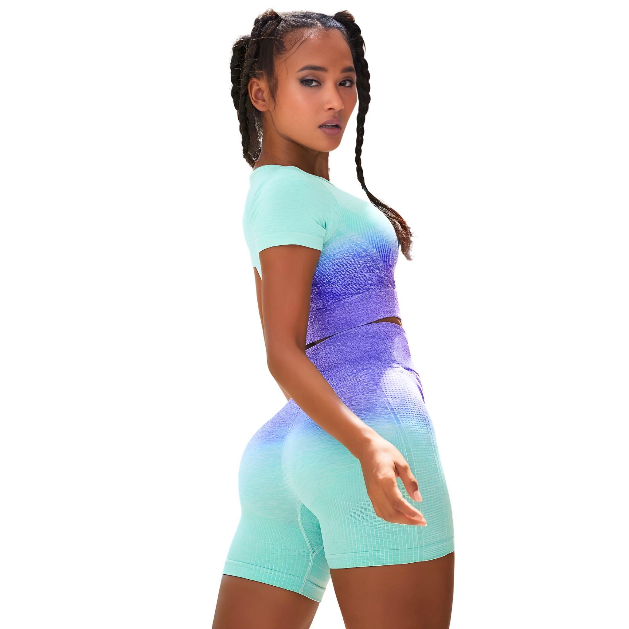 Velocity Vibes Active Top and Shorts Set - Dapper Deluxe Fashion