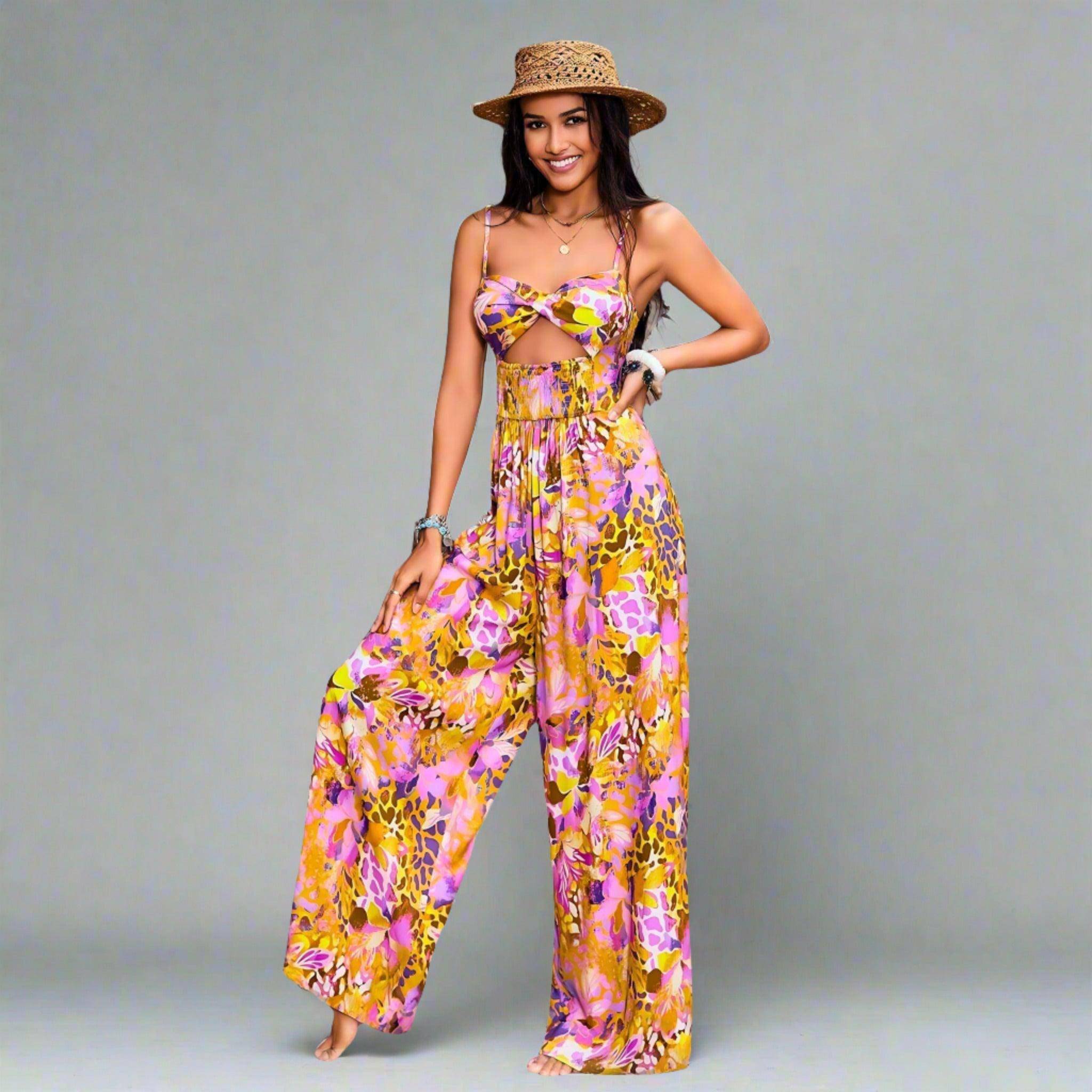 Zanzibar Cutout Jumpsuit - Dapper Deluxe Fashion