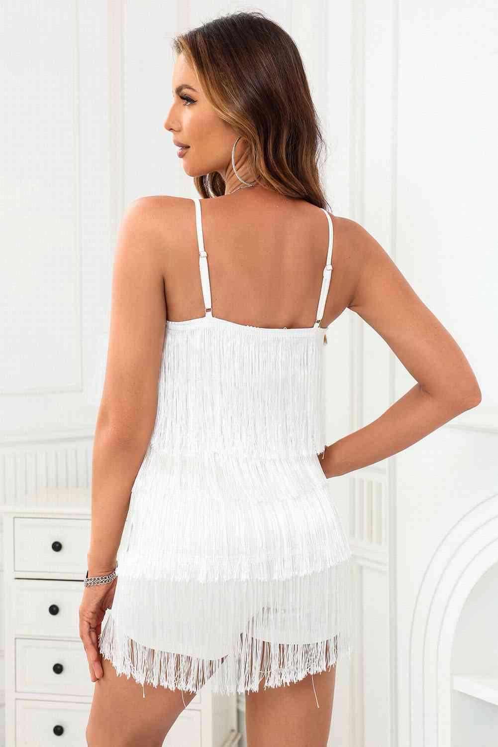 Issy Tiered Fringe Romper - Dapper Deluxe Fashion