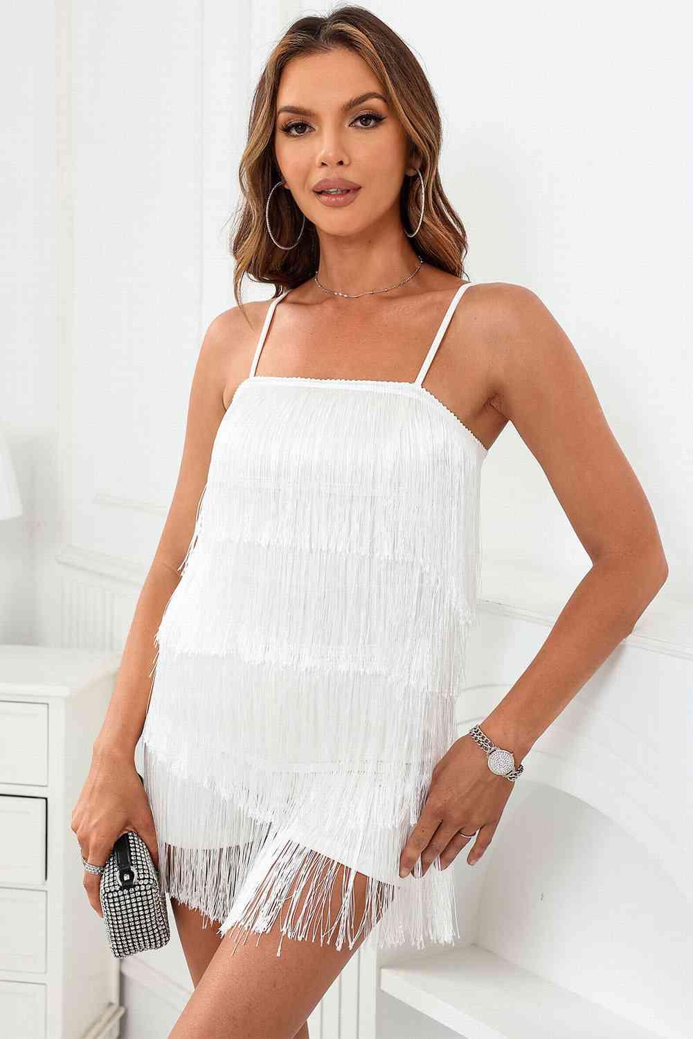 Issy Tiered Fringe Romper - Dapper Deluxe Fashion