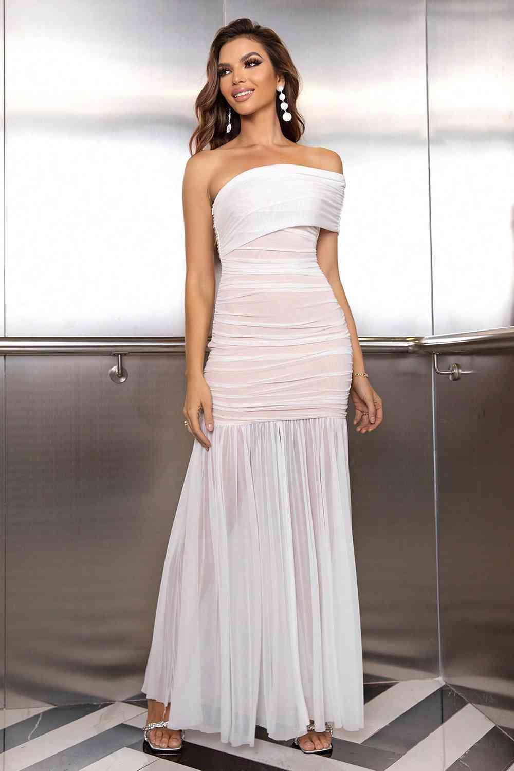 Serena One-Shoulder Maxi Dress - Dapper Deluxe Fashion