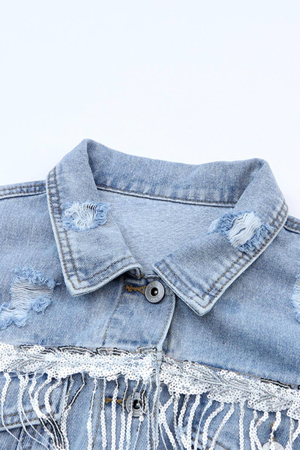 Texas Hold 'Em Sequin Denim Jacket - Dapper Deluxe Fashion